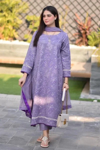 Bareeze- Dhanak Embroidered 3pc