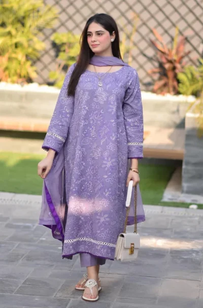 Bareeze- Dhanak Embroidered 3pc