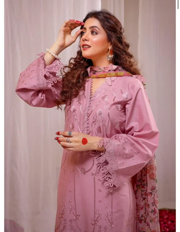 Bareeze Dhanak Embroidered with Digital Shawl