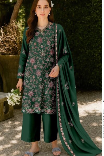 Bareeze-Dhanak Fully Embroidered Suit