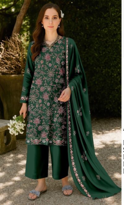Bareeze-Dhanak Fully Embroidered Suit
