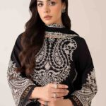 Black Embroidered Lawn 2pc – Elegant Partywear for Women
