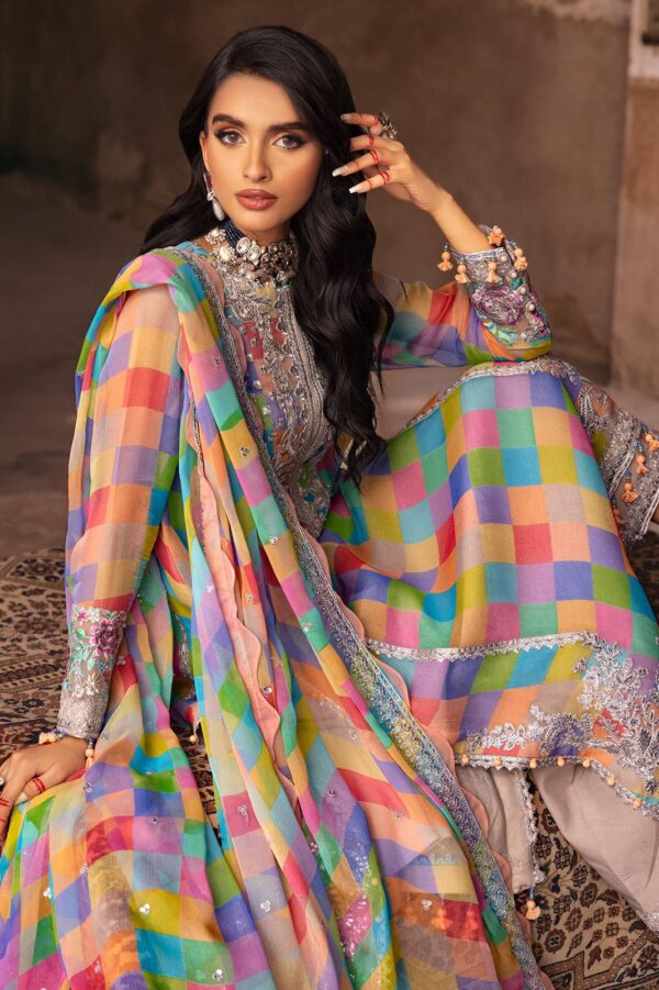 Charizma-Heavy Embroidered Digital Printed Linen 3pc