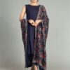 Dhanak Emroidery Dress with Heavy Embroidered Shawl