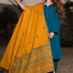 Dhanak With Dhanak EmbroiIdery Shawl