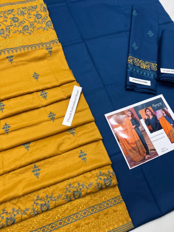 Dhanak With Dhanak EmbroiIdery Shawl