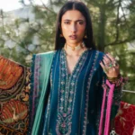 Hussain Rehar-Heavy Embroidered Dhanak 3pc