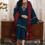 Jazmin- Dhanak Embroidery 3pc Suit