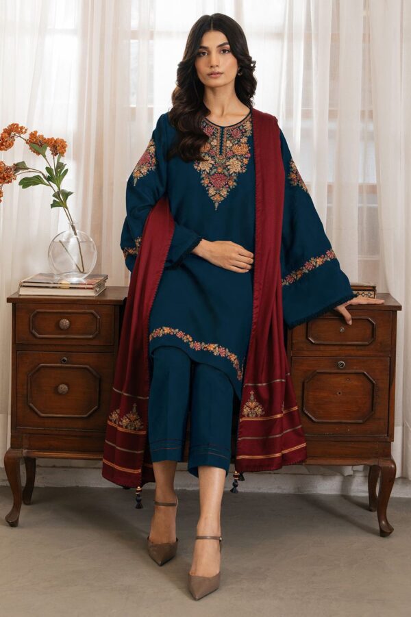 Jazmin- Dhanak Embroidery 3pc Suit