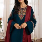 Jazmin- Dhanak Embroidery 3pc Suit