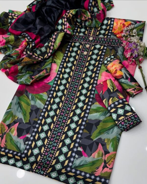 Jazmin-Unstitch Digital Printed Silk