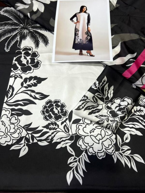 Lulusar- White Digital Printed Silk