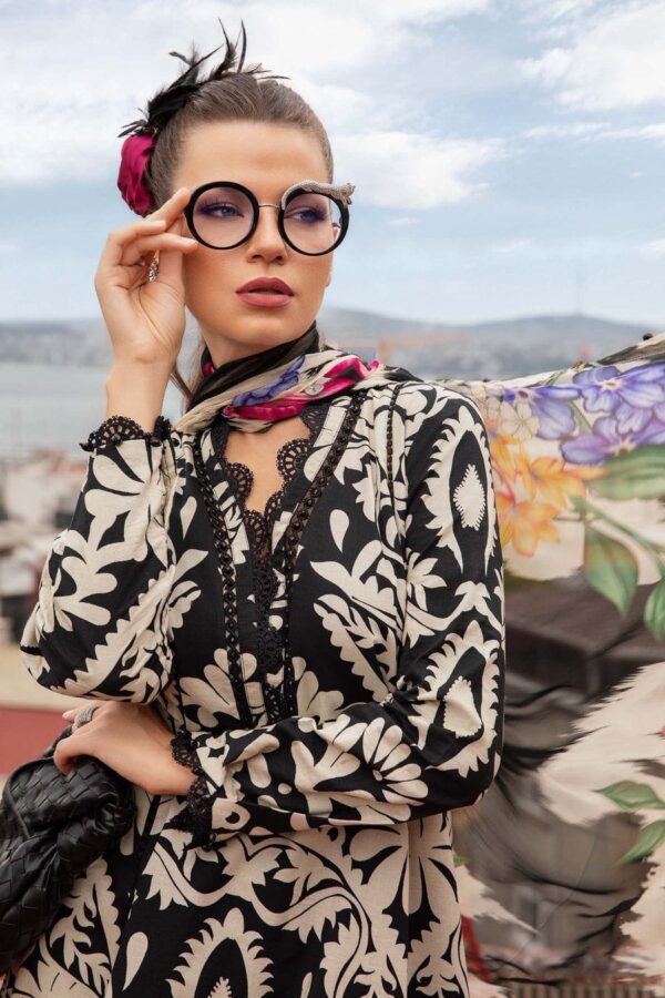 Maria B- Printed Lawn with Embroidered Patches