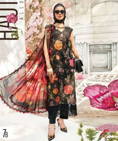 Maria B-Printed Unstitch Lawn 3pc