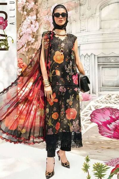 Maria B-Printed Unstitch Lawn 3pc