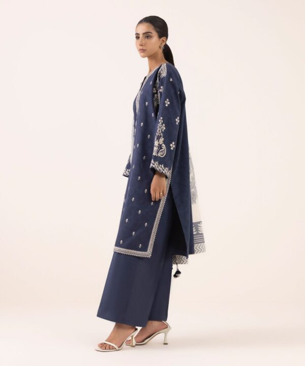 Sapphire-Embroidered 3pc Dhanak Dress