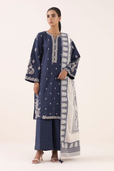 Sapphire-Embroidered 3pc Dhanak Dress