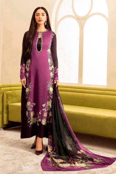 Silk Unstitch Digital Print 3pc