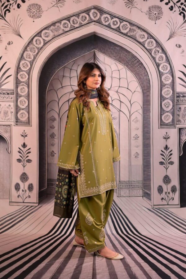 Urge-Unstitch Dhanak Embroidered 3pc