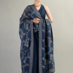 Dhanak Embroidered 3pc with Heavy Embroidered Shawl