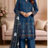 Bareeze Embroidered 3pc Suit with Laser Cutwork Shawl