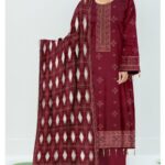 Bareeze Dhanak Embroidery 3pc Suit with Laser Cutwork Shawl