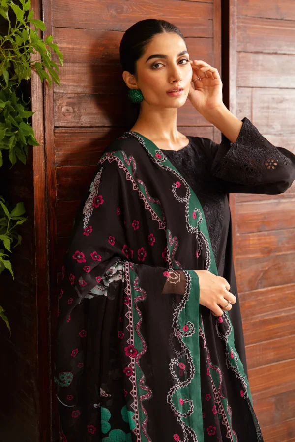 Afsanah-Dhanak Embroidered 3pc with Wool Shawl