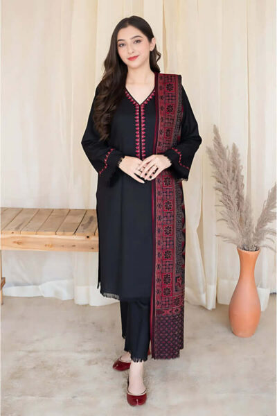Asling-Dhanak 3pc Embroidered suit