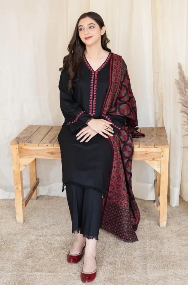Asling-Dhanak 3pc Embroidered suit