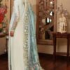 Azure Silk Suit with Embroidered Dupatta – Elegant & Stylish