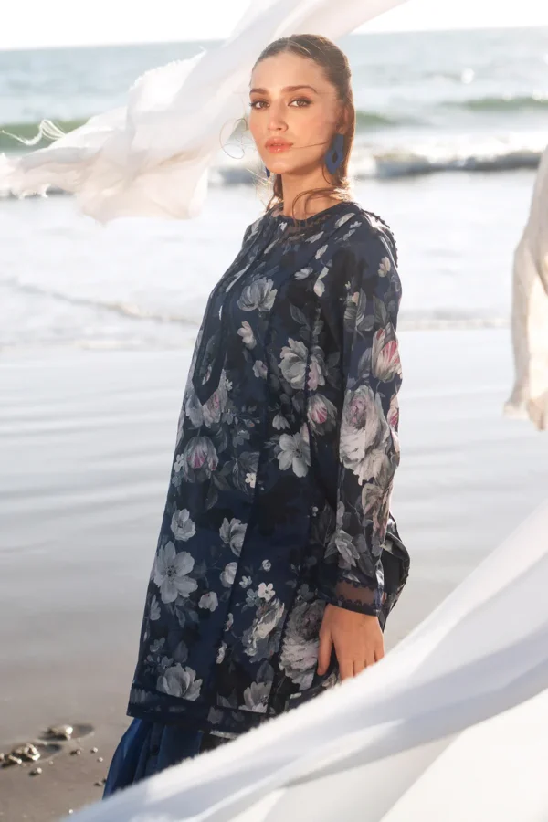 BAROQUE-All Over Linen Printed 3pc