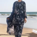 BAROQUE-All Over Linen Printed 3pc