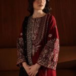 BATIK-3pc Dhanak Sequence Embroidered Suit
