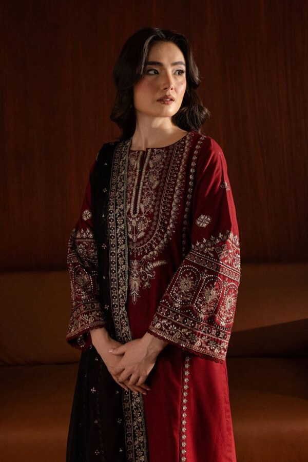 BATIK-3pc Dhanak Sequence Embroidered Suit