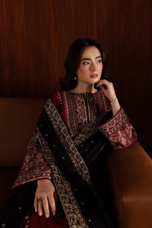 BATIK-3pc Dhanak Sequence Embroidered Suit