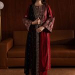 BATIK-3pc Dhanak Sequence Embroidered Suit