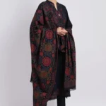 Bareeze-Blue Dhanak Embroiered 3pc with Embroidered Shawl