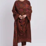 Bareeze-Embroiered Dhanak 3pc with Embroidered Shawl