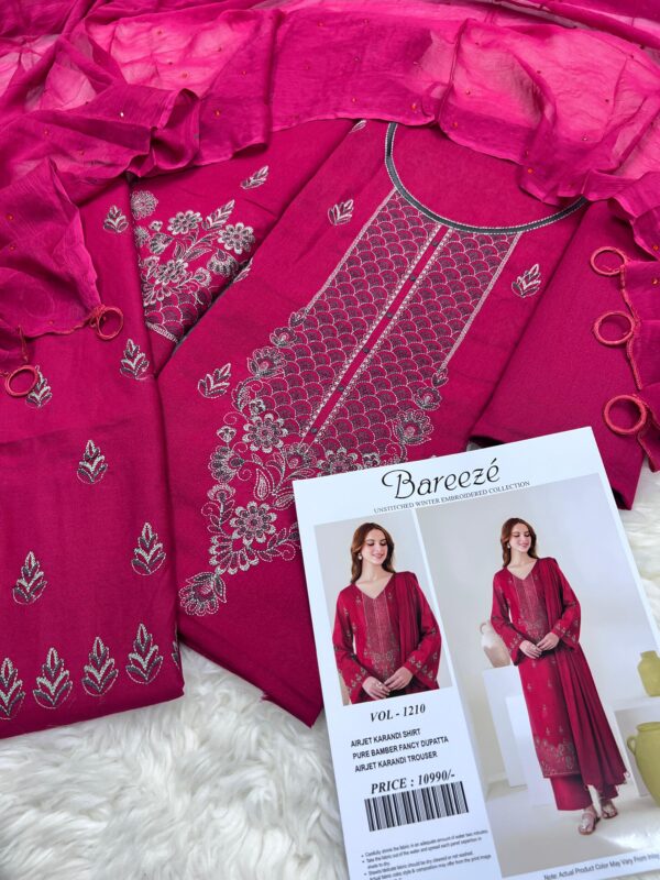 Bareeze-Karandi With Bamber Fancy Ready To Wear Dupatta
