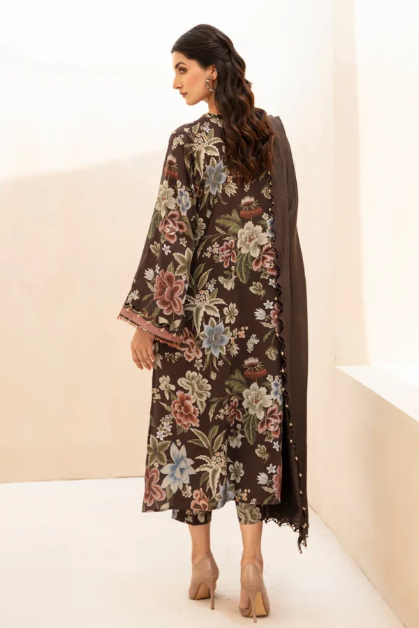 Baroque-Printed Khaddar 3pc