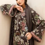 Baroque-Printed Khaddar 3pc