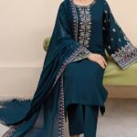 Batik-Heavy Embroidered Dhanak 3pc