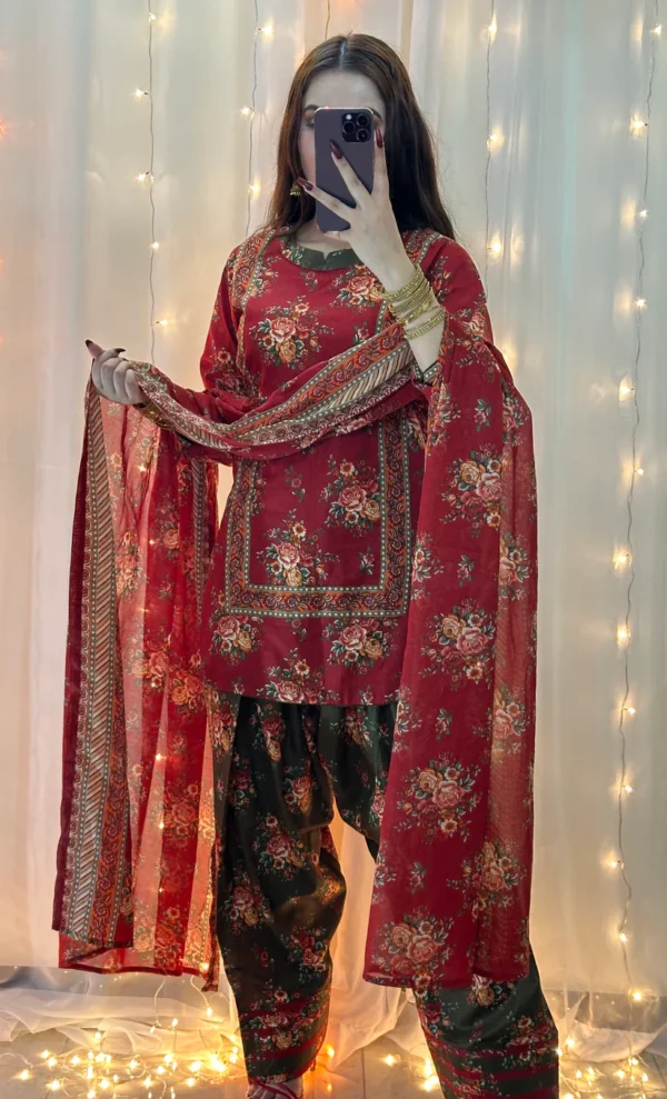 Bin Saeed-Khaddar 3pc Printed Suit (002)