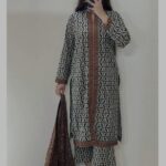 Bin Saeed-Khaddar 3pc Printed Suit (003)