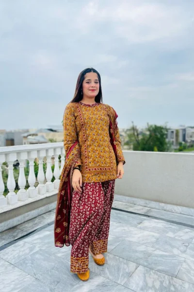 Bin Saeed-Khaddar 3pc Printed Suit (008)