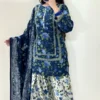 Bin Saeed-Khaddar 3pc Printed Suit (009)