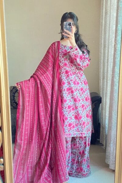 Bin Saeed-Khaddar 3pc Printed Suit (006)