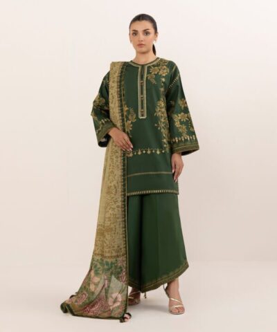 Dhanak Embroidered 3pc Suit