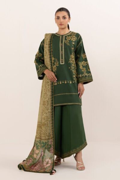 Dhanak Embroidered 3pc Suit