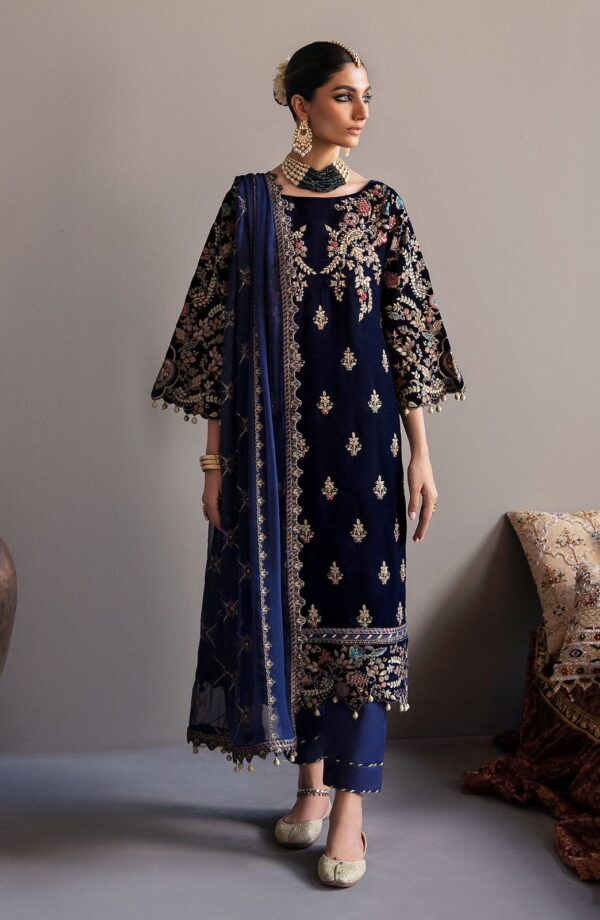 Emaan Adeel-Velvet Sequence Embroidered & Hand Work 3pc